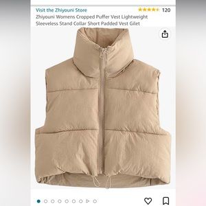 Cropped Puffer Vest